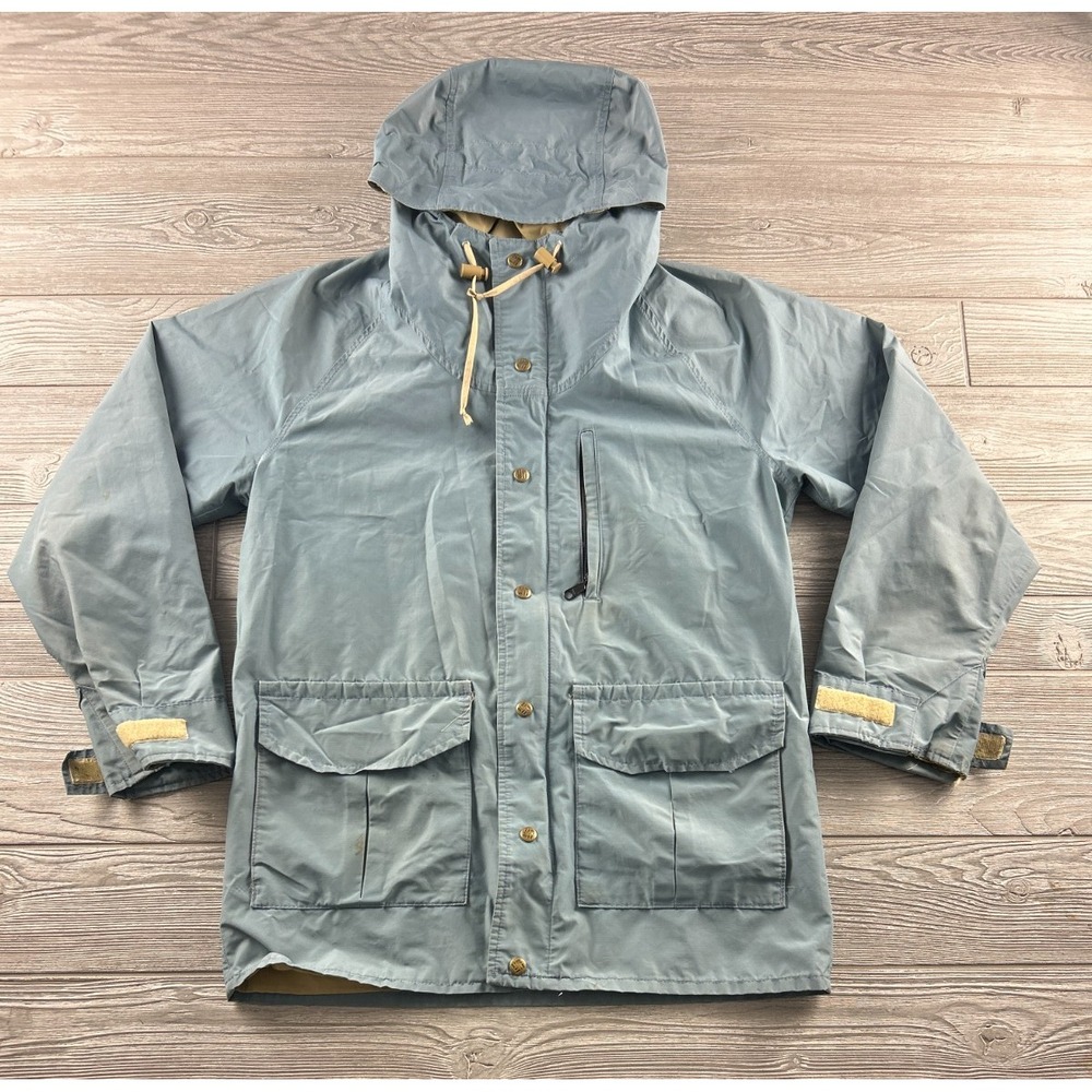 VTG Columbia 1990s Women’s Hooded Rain Jacket Blue Full Zip Size Medium Gore Tex
